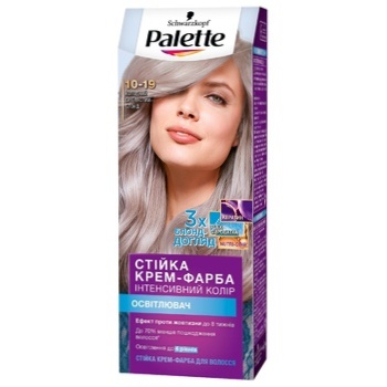 Крем-краска Palette Интенсивный цвет 10-19 Холодный серебристый блонд