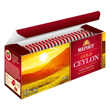 Mayskiy Gold Ceylon black tea 25*2g - buy, prices for Auchan - photo 2