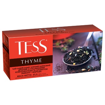 Tess Thyme Black Tea 25pcs 1.5g - buy, prices for Vostorg - photo 3