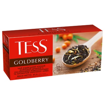 Tess Goldberry Sea Buckthorn and Quince Flavored Black Tea 2g*25pcs - buy, prices for MegaMarket - photo 3