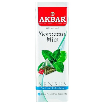 Чай травяной Akbar Moroccan mint 15шт 22,5г - купить, цены на Auchan - фото 1