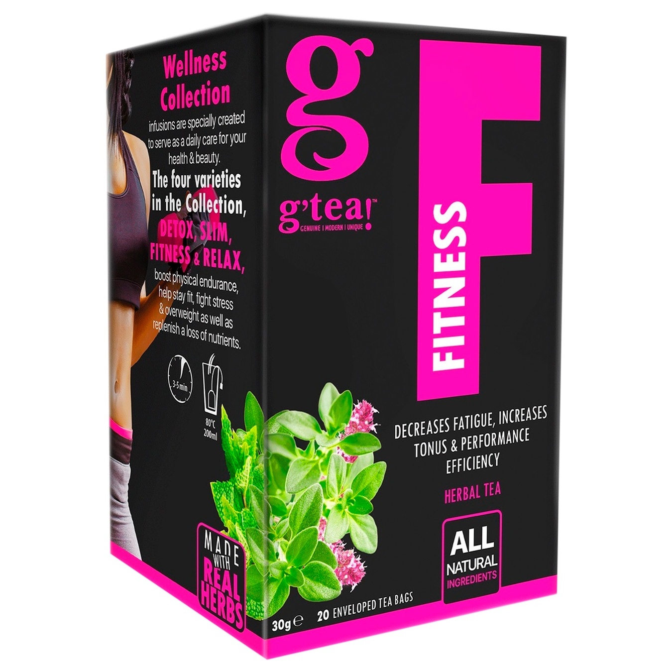 

Чай зеленый G'tea Fitness с травами 20шт 1.5г