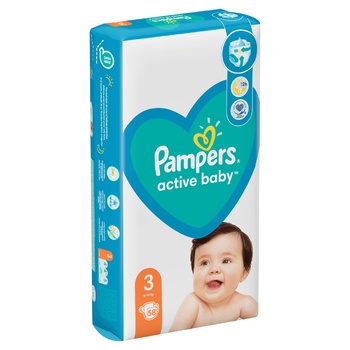 Pampers Active Baby Diapers Size 3 Midi 6-10kg 58pcs - buy, prices for - photo 10