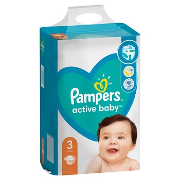 Підгузки Pampers Active Baby розмір 3 6-10кг 152шт - купити, ціни на METRO - фото 8