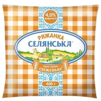 Ряжанка Селянська 4% 400г