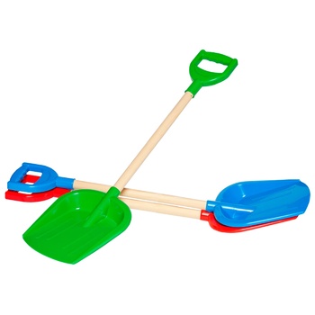 Technok Toy shovel large with wood handle in stock