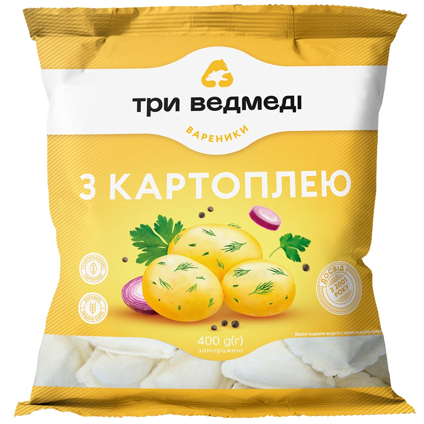 

Вареники Три Медведя с картошкой 400г