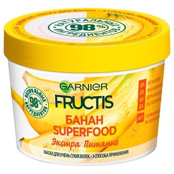 Маска Garnier Fructis Superfood Банан для сухих волос 390мл