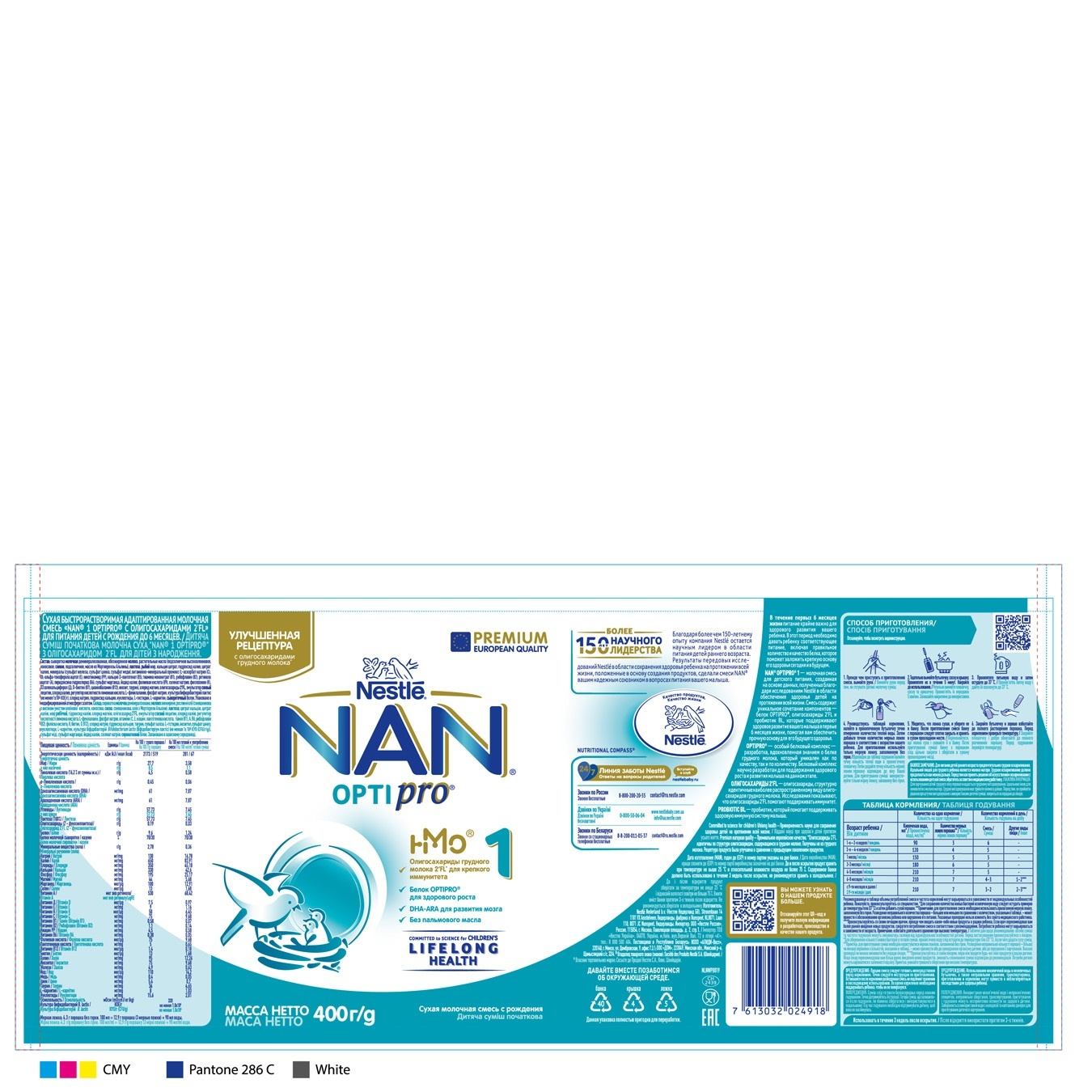

Смесь детская начальная молочная сухая Nestle Nan 1 Optipro с олигосахаридом 2'FL с рождения 400г