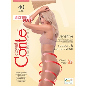 Conte Elegant Active Soft Grafit Womens Tights 2s 40den - buy, prices for ULTRAMARKET - photo 2