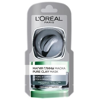 L'Oreal Paris Natural Clay And Coal For Face Mask 6ml - buy, prices for METRO - photo 1