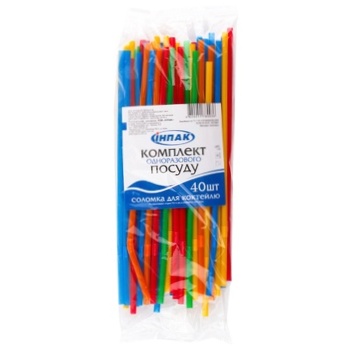 Inpak Party Drinks Straws in Assortment 40pcs - buy, prices for - photo 1