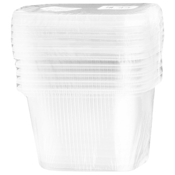 Inpak Container with Lid Rectangular 500ml 6pcs. - buy, prices for NOVUS - photo 2