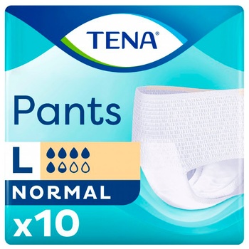 Трусы-подгузники Tena Pants Normal Large L (100-135 cм) для взрослых 5,5 капелек 10шт