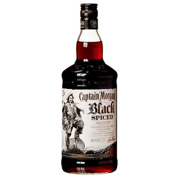 Captain Morgan Black Spiced Rum Based Spirit Drink 40% 1l - buy, prices for Auchan - photo 1