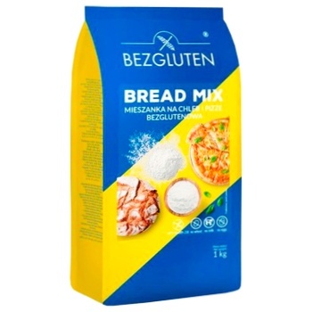 Смесь Bezgluten для выпекания хлеба без глютена 1кг - купить, цены на - фото 1