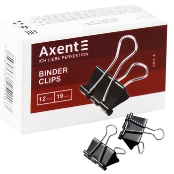 Axent Black Paper Clip 19mm - buy, prices for MegaMarket - photo 1