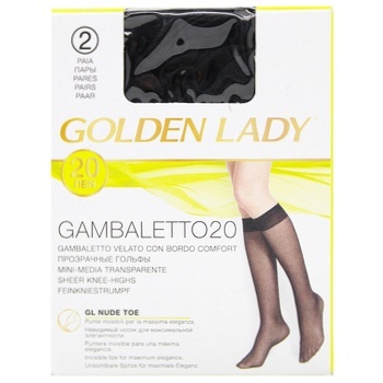 Гольфы женские Golden Lady Gambaletto 20ден 2пары р.5 nero - купить, цены на - фото 2