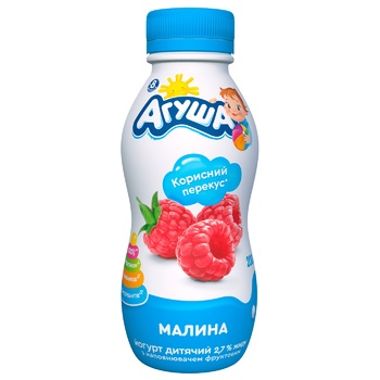 Agusha Raspberry Flavored Drinking Yogurt 2.7% 200g - buy, prices for Vostorg - photo 1