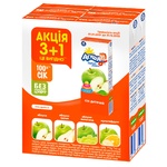 Agusha Assorted 3+1 Juice Set for Children 4pcs 200g