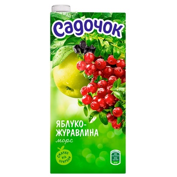 Морс Садочок Яблоко и клюква 0,95л - купить, цены на Auchan - фото 2