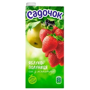 Сік Садочок яблучно-полуничний 0,95л - купити, ціни на Auchan - фото 2