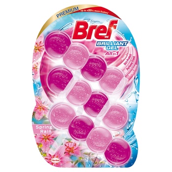 Блок для унітазу Bref Brilliant Gel Spring Rain 42*3шт - купити, ціни на NOVUS - фото 6