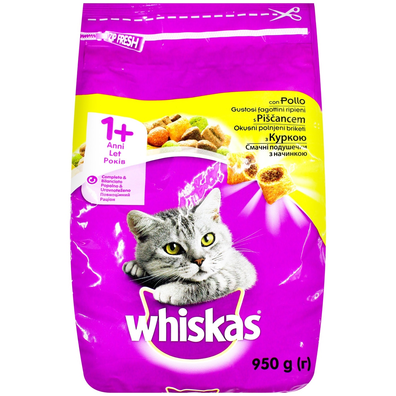 

Корм Whiskas сухой Курица для котов 950г