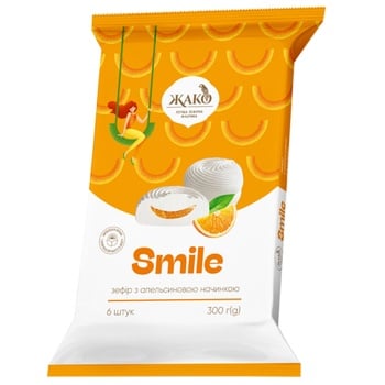 Зефір Жако Smile з апельсиновою начинкою 300г - купити, ціни на NOVUS - фото 2