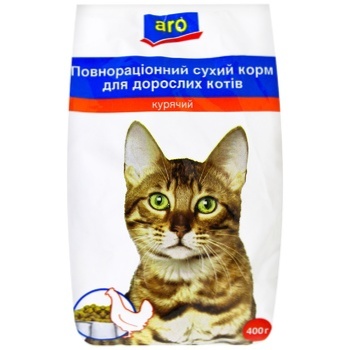 Корм Aro сухий повноцінний з куркою для котів 400г - купити, ціни на - фото 2