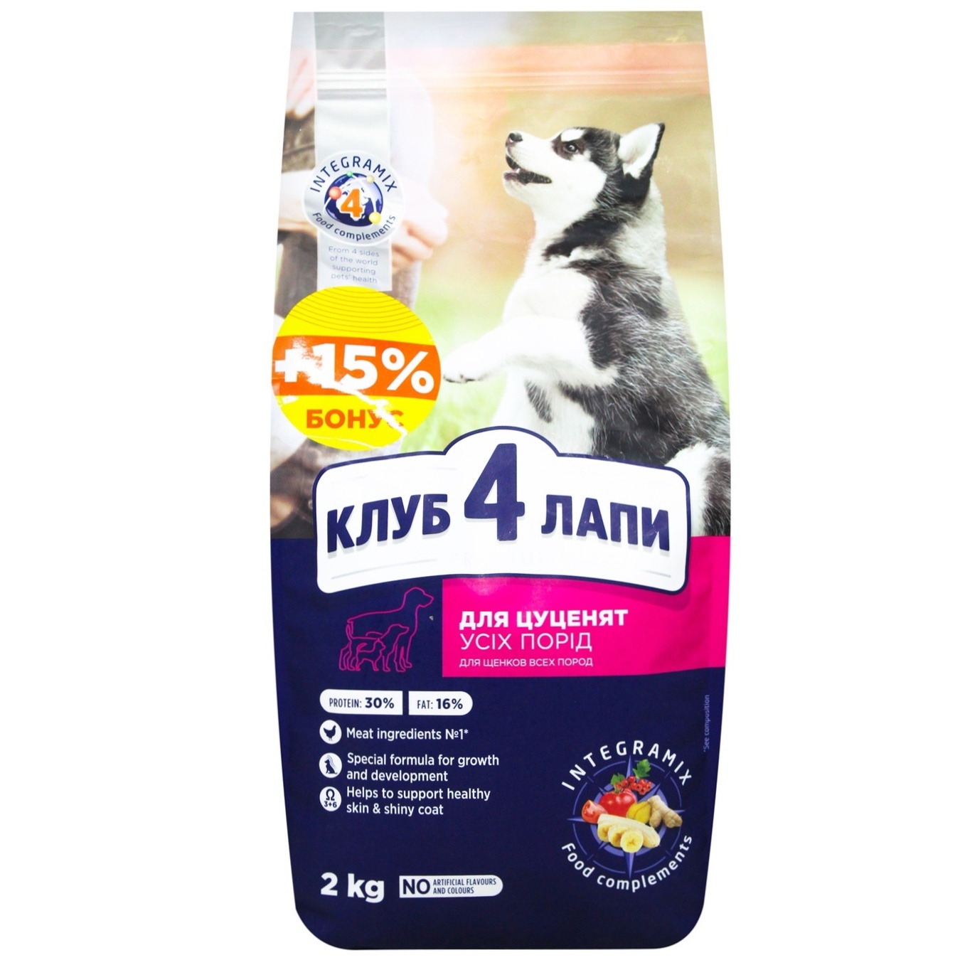 

Корм сухой Club 4 Paws Премиум для щенков С высоким содержанием курицы 2кг