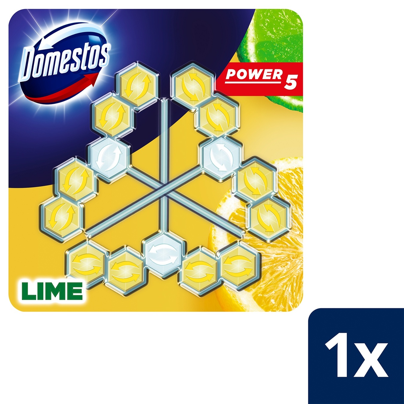 

Блок для унитаза Domestos 5лайм 3шт