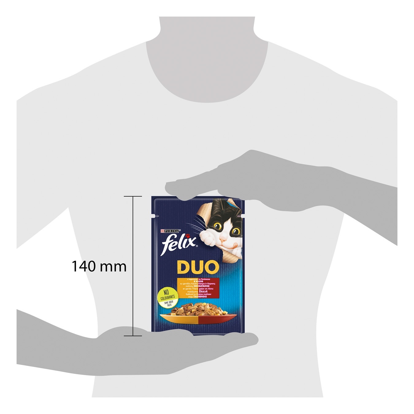 

Корм Felix Duo Junior индейка-печень влажный для кошек 85г