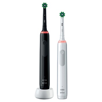 Oral-B Pro 3 3900 СrossAсtion Electric Toothbrush Set Black and White - buy, prices for Auchan - photo 4