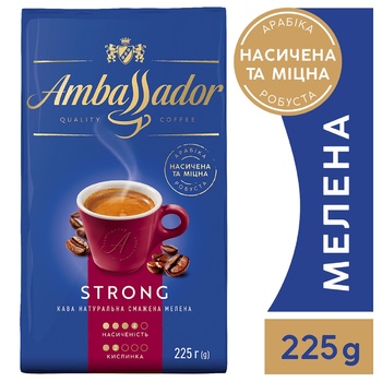 Ambassador Strong Ground Coffee 225g - buy, prices for MegaMarket - photo 2