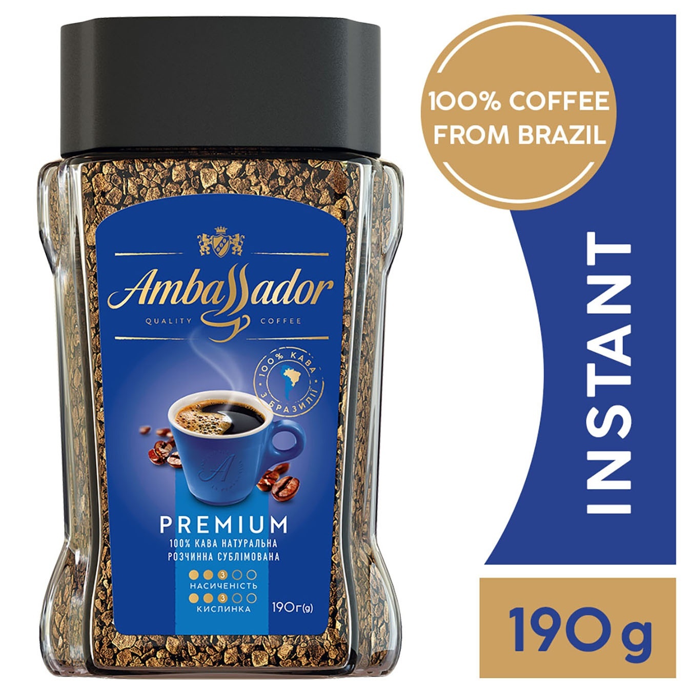

Кофе Ambassador Premium растворимый 190г