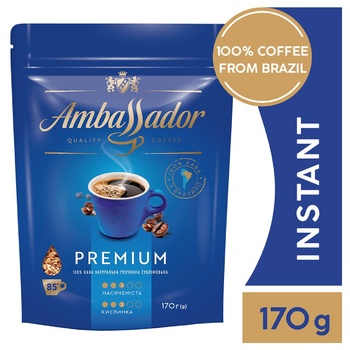 Кофе Ambassador Premium растворимый 170г - купить, цены на ЕКО Маркет - фото 4