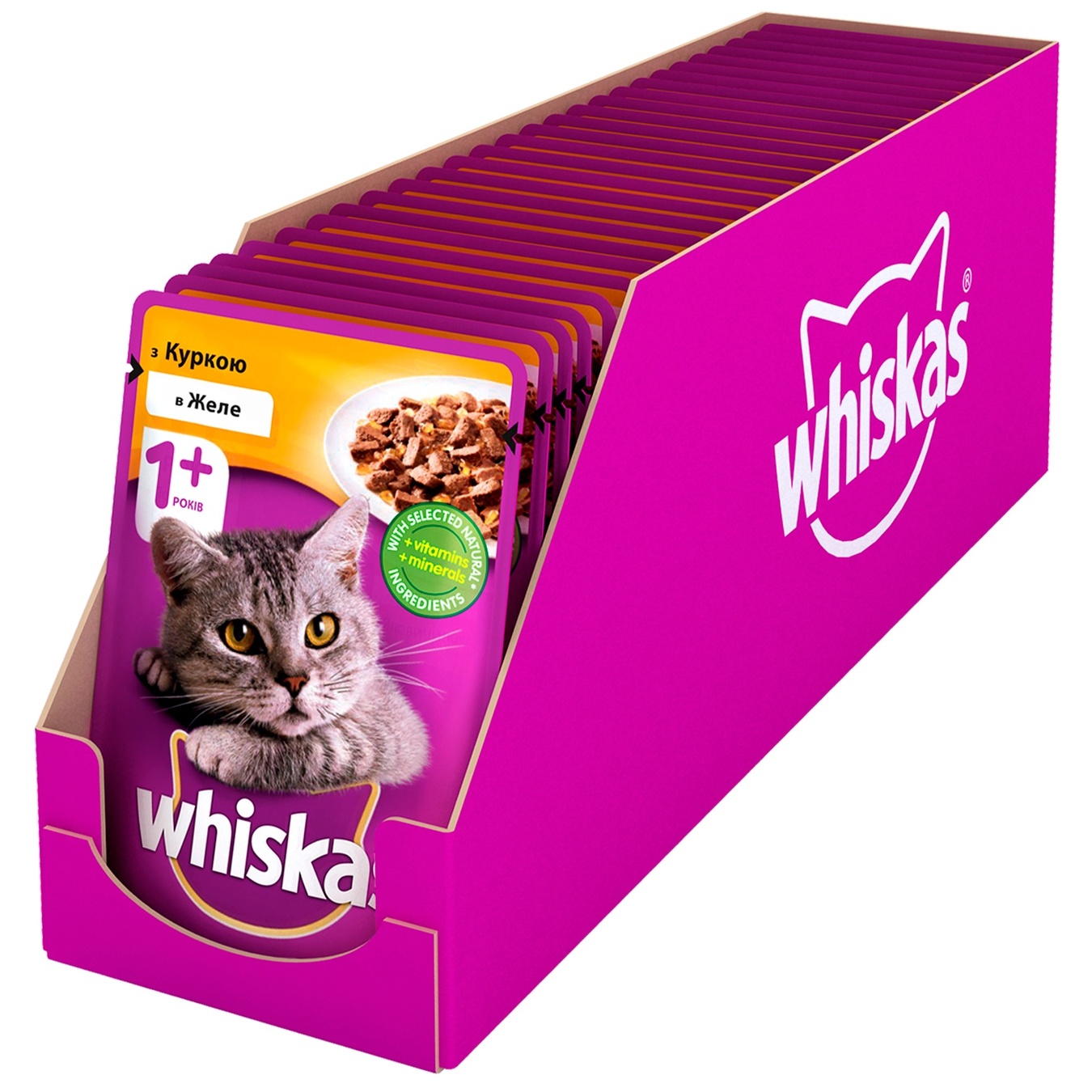 

Корм Whiskas с курицей в желе для взрослых кошек 100г