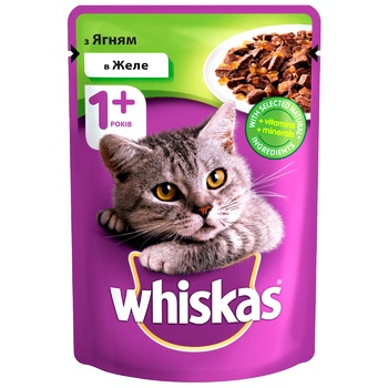 Корм Whiskas з ягням в желе для дорослих котів 100г - купити, ціни на ЕКО Маркет - фото 1