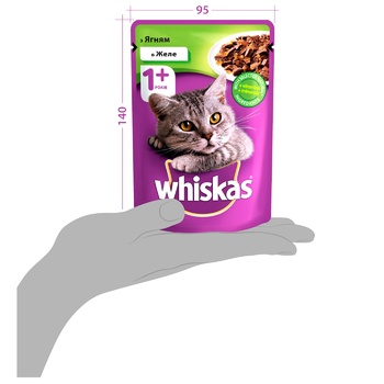 Корм Whiskas с ягненком в желе для взрослых котов 100г - купить, цены на МегаМаркет - фото 2