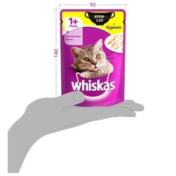 Корм Whiskas Крем-суп з куркою для дорослих котів 85г - купити, ціни на Auchan - фото 3