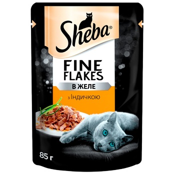 Sheba Fine Flakes In Jelly Cats Food with Turkey 85g - buy, prices for  - photo 2