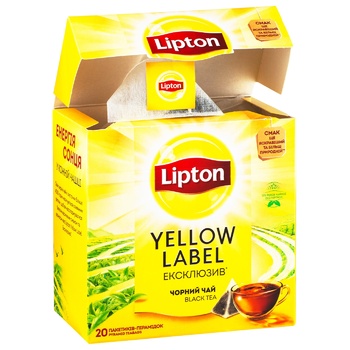 Чай чорний Lipton Yellow Label Ексклюзив в пірамідках 20шт*1,8г - купити, ціни на Восторг - фото 4