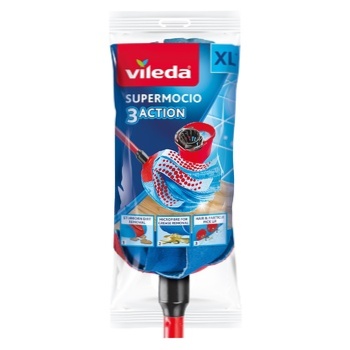 Швабра Vileda SuperMocio 3Action Velour з мікрофіброю - купити, ціни на Auchan - фото 2