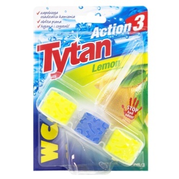 Засіб Tytan Action 3 для туалету Лимон 45г - купити, ціни на ULTRAMARKET - фото 1