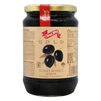 Diva Oliva Gold Black Olives with Bones 720ml - buy, prices for COSMOS - photo 1