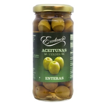 Excelencia Green Olives with Stone 230g