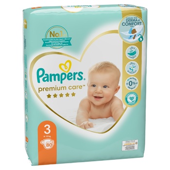 Підгузки Pampers Premium Care розмір 3 6-10кг 80шт - купити, ціни на - фото 16