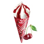 Lasunka Torch Cone Ice Cream with Cherry Jam and Pieces of Cherry 100g