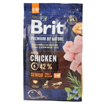 Brit Premium Dry Food with Chicken for Senior Dogs of Small and Medium Breeds 3kg - buy, prices for Tavria V - photo 3